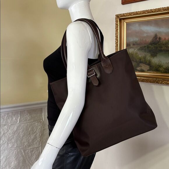 Land’s End Nylon & Leather Tote Bag - Picture 2 of 16